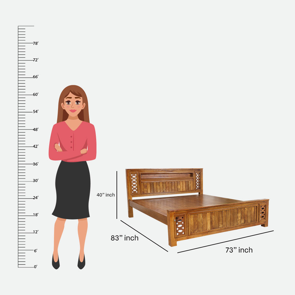 MAARK KING SIZE BED (6*6.25) AK-09 WCF