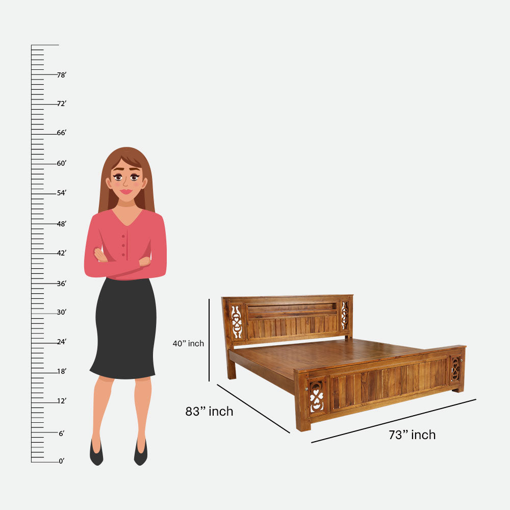 MAARK KING SIZE BED (6*6.25) AK-10 WCF