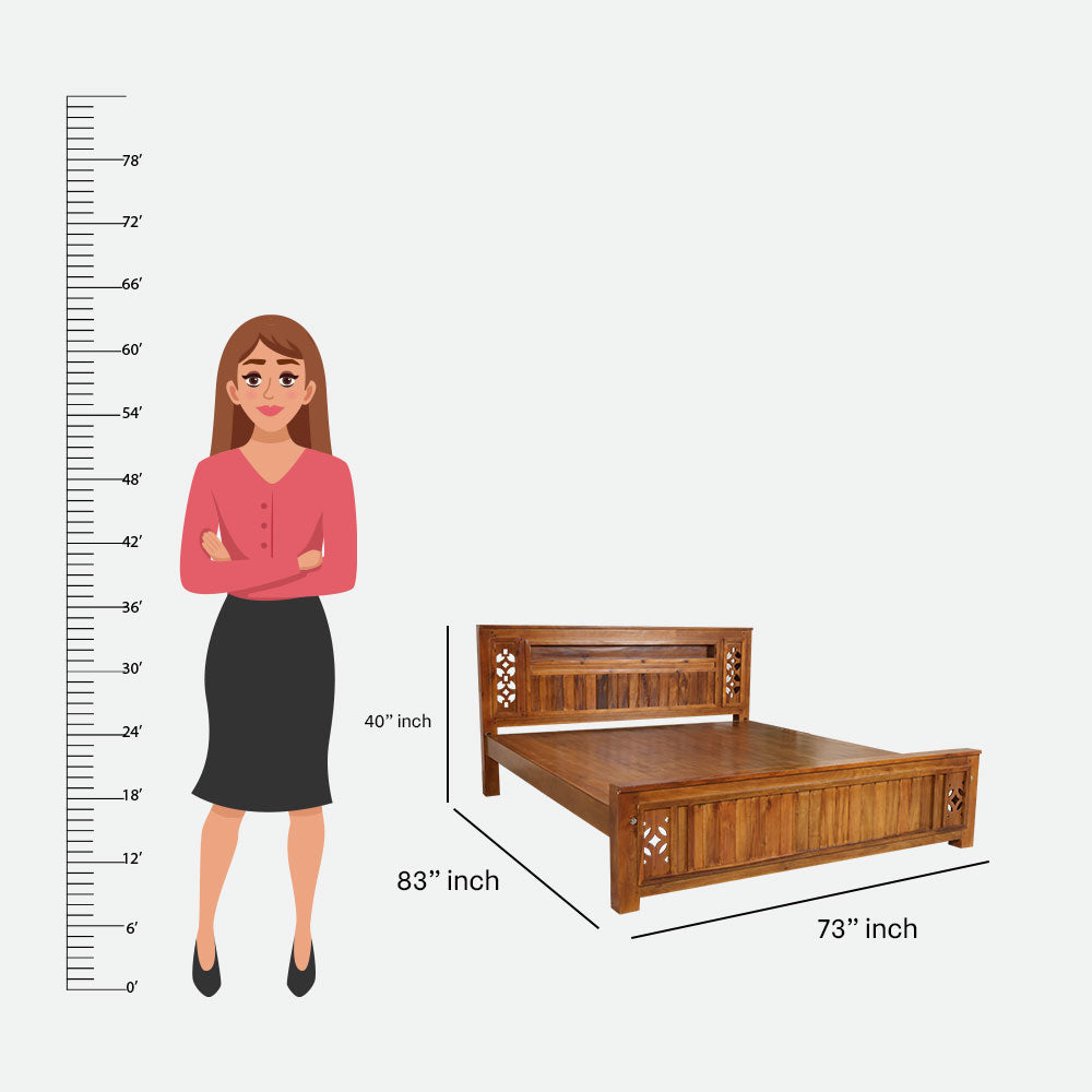 MAARK KING SIZE BED (6*6.25) AK-11 WCF