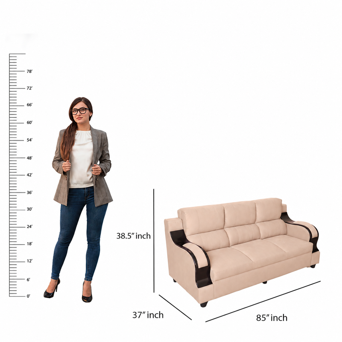 MAARK FABRIC SOFA SET (3+2) LOUIS