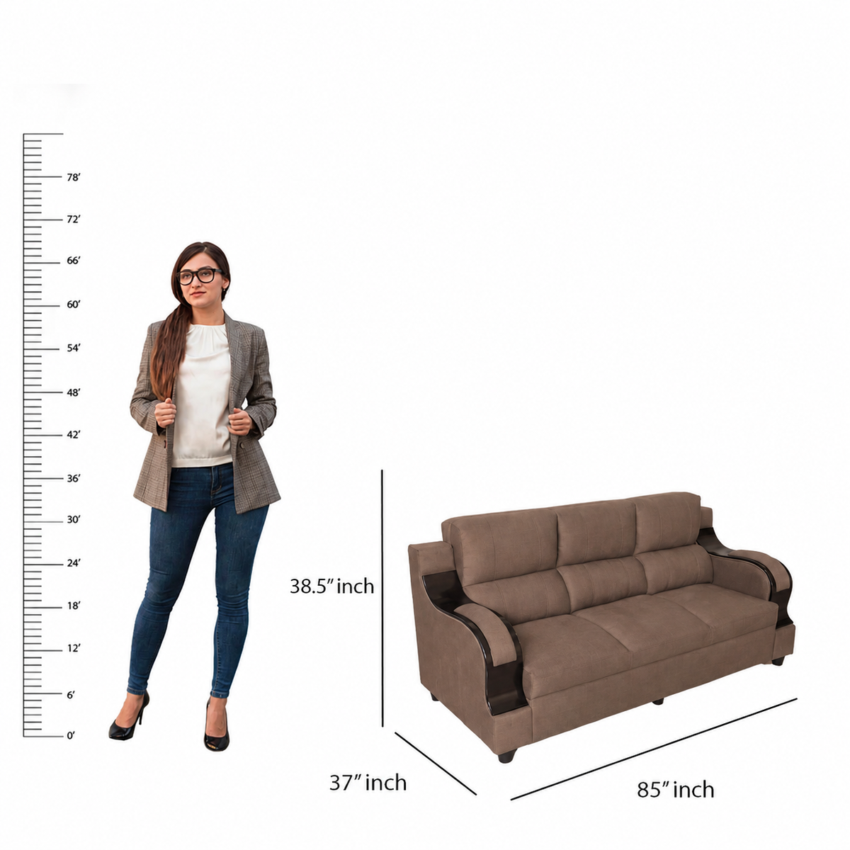 MAARK FABRIC SOFA SET (3+2) LOUIS