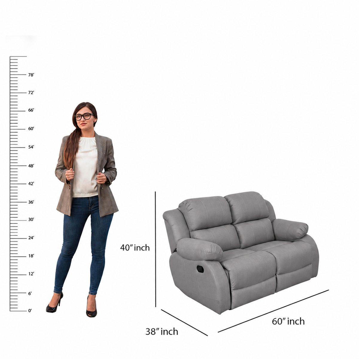 MAARK MANUAL RECLINER FABRIC SOFA SET (3+2R) F211