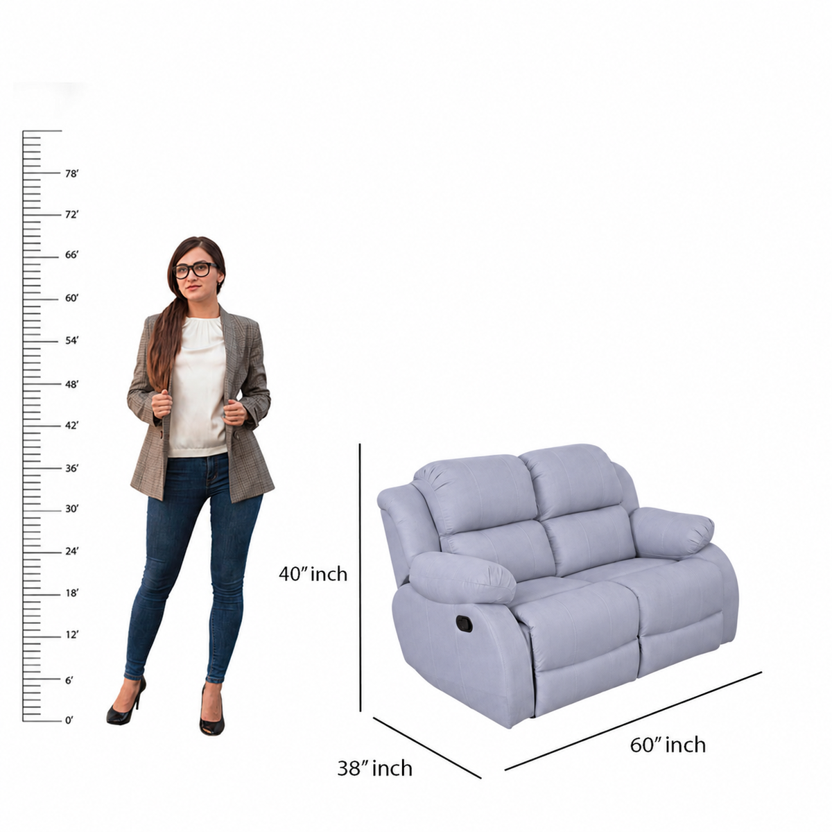 MAARK MANUAL RECLINER FABRIC SOFA SET (3+2R) F211