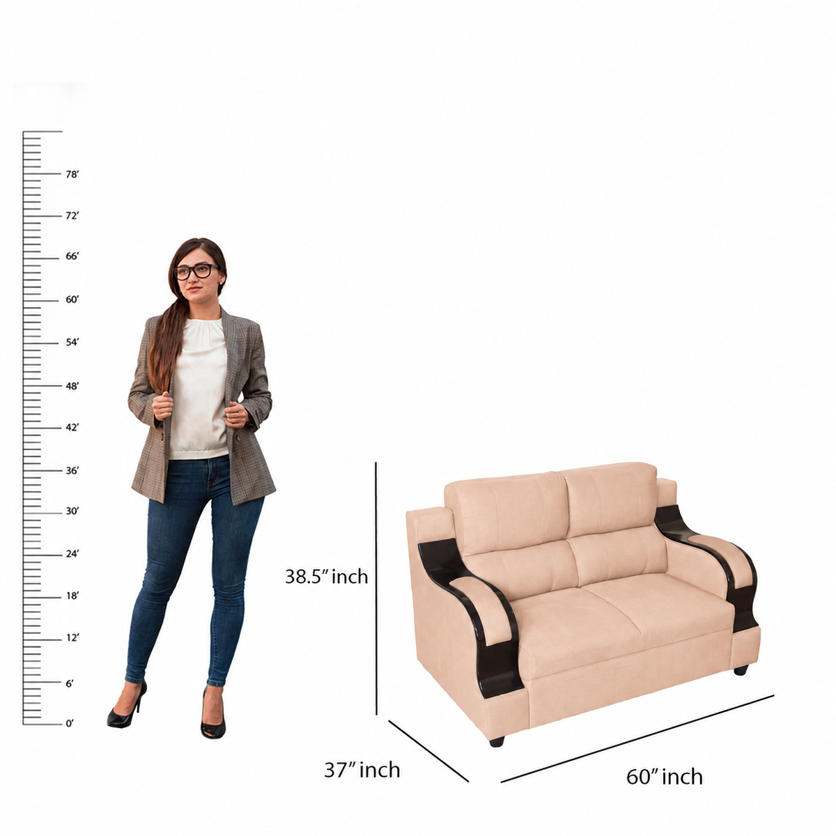 MAARK FABRIC SOFA SET (3+2) LOUIS