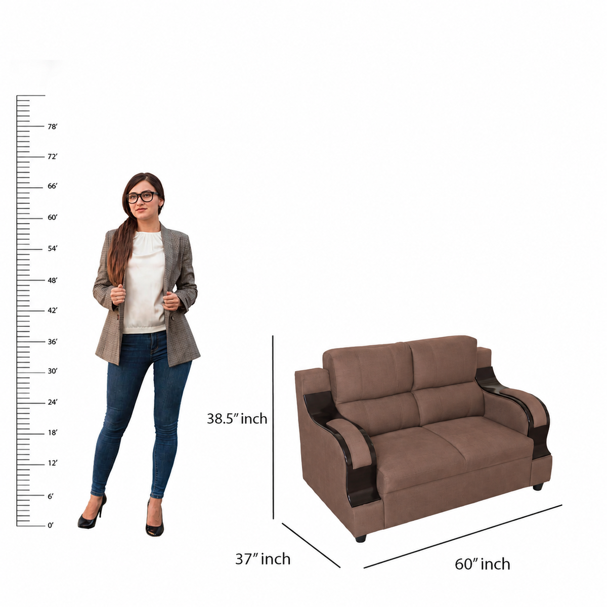 MAARK FABRIC SOFA SET (3+2) LOUIS