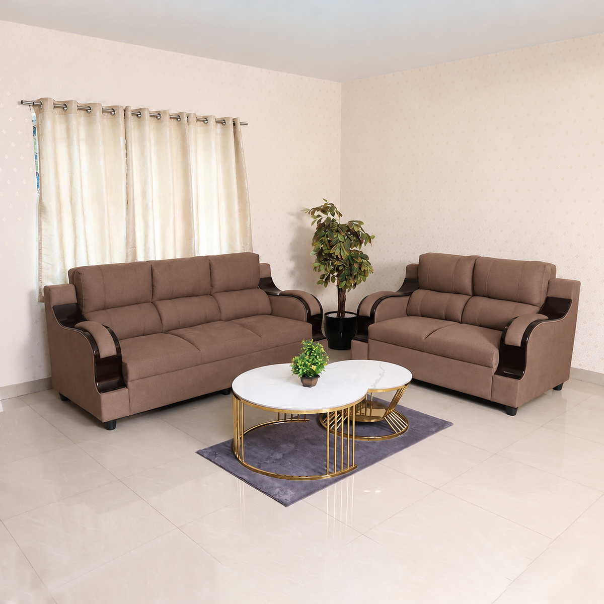MAARK FABRIC SOFA SET (3+2) LOUIS