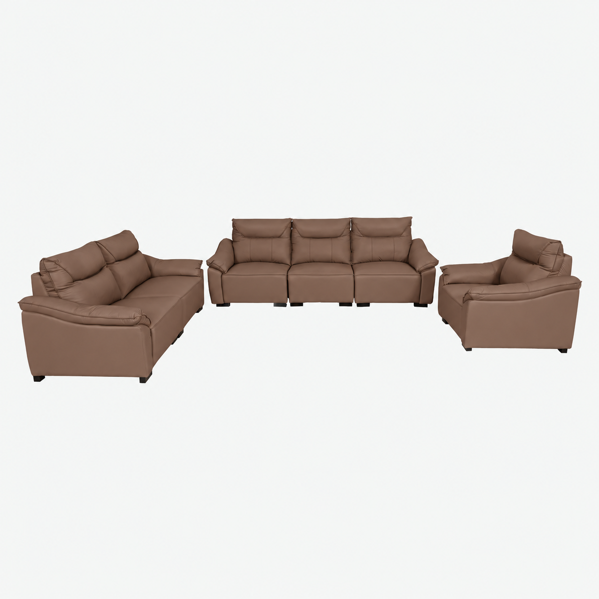 MAARK LEATHER SOFA SET (3+2+1) 3907-33 CAPPUCINO HT