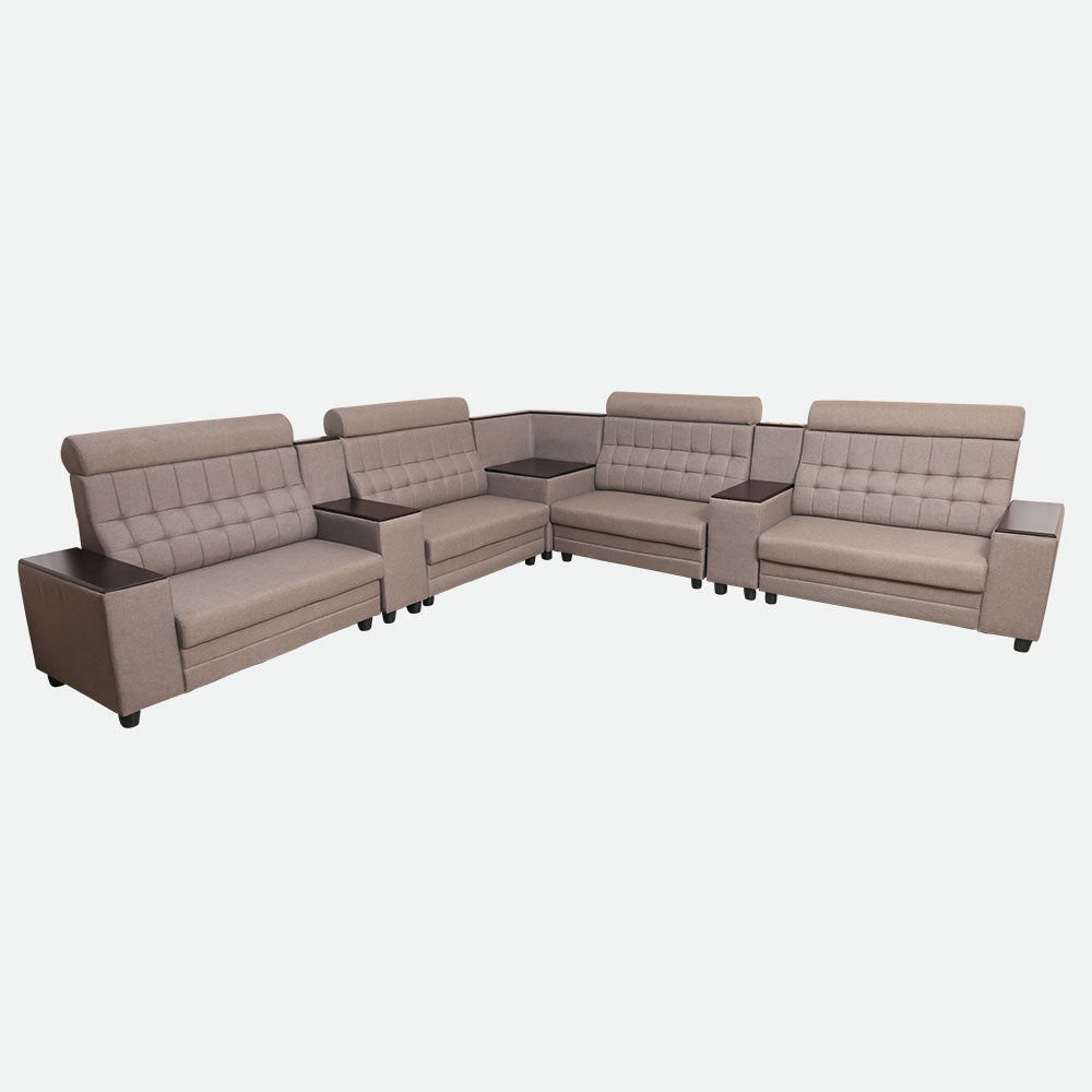 MAARK FABRIC CORNER SOFA 8 SEATER HEADREST