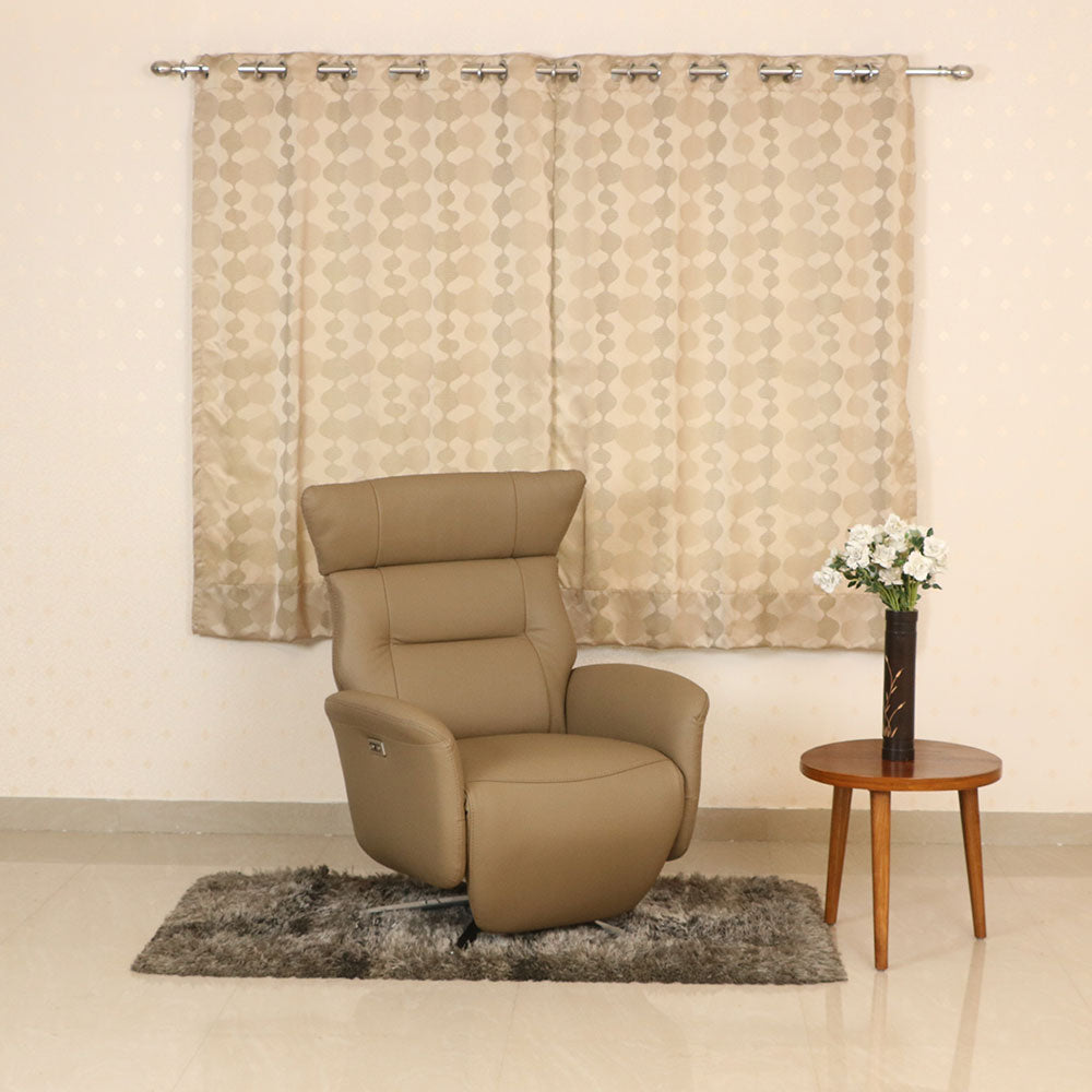 MAARK MOTORIZED RECLINER LEATHER SOFA SINGLE SEATER 76-6194-18 CAPACINO COLOUR HT