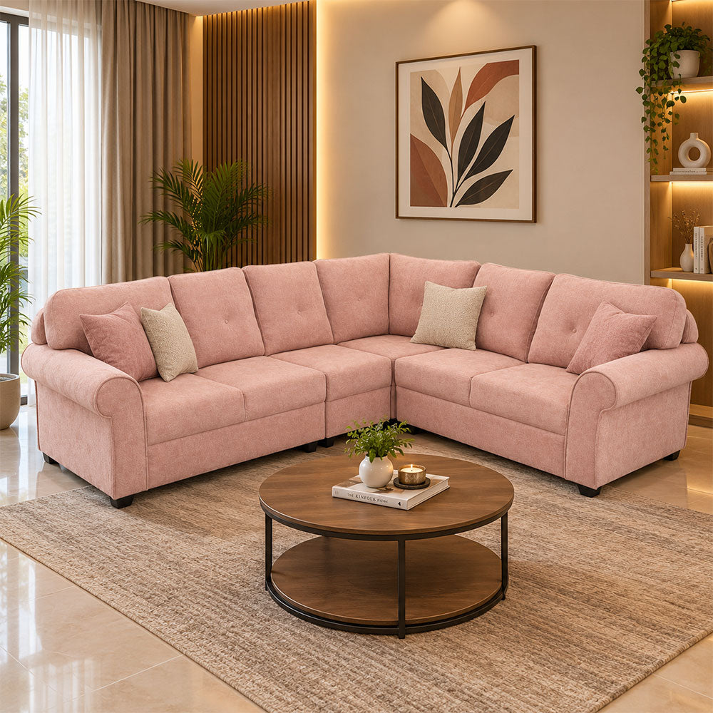 MAARK FABRIC CORNER SOFA 5 SEATER LINGA