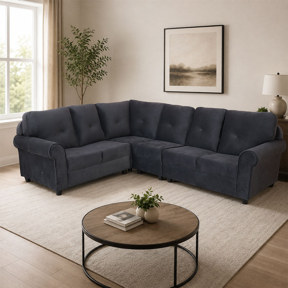 MAARK FABRIC CORNER SOFA 5 SEATER LINGA