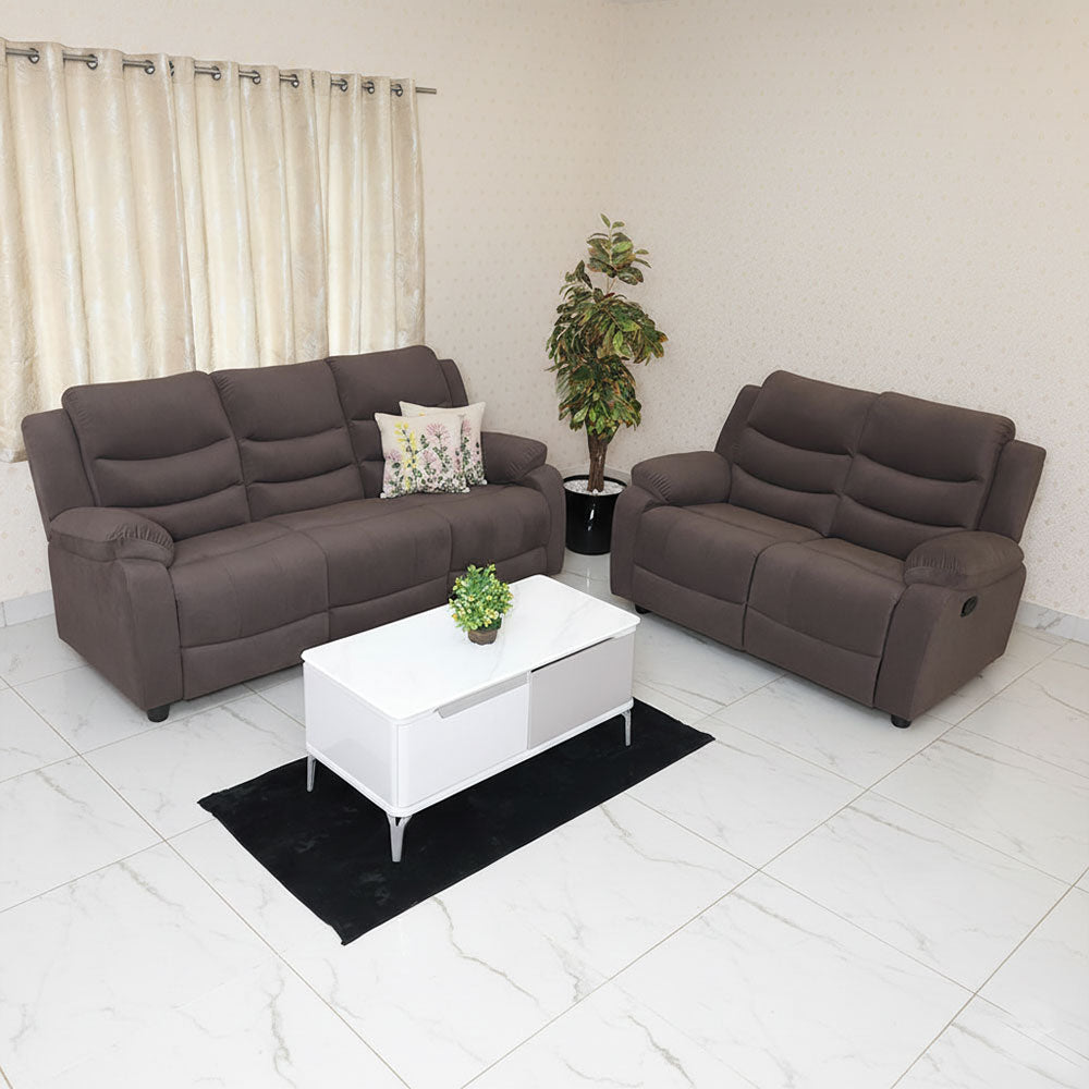 MAARK MANUAL RECLINER FABRIC SOFA SET (3+2R) MAGILCHI