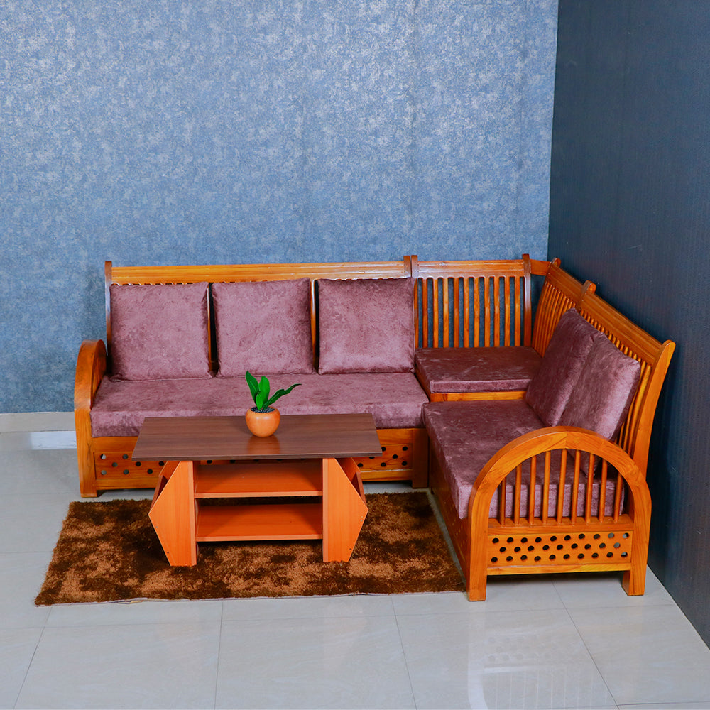 Maark Wooden Corner Sofa 5 Seater Cycle Crazy Holl Bi Online India - The Maark Trendz Coimbatore