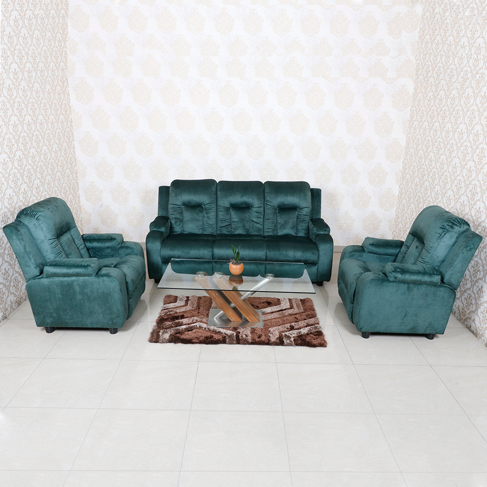 Maark Fabric Sofa Set (3+1+1) American Green Colour Online India - The Maark Trendz Coimbatore