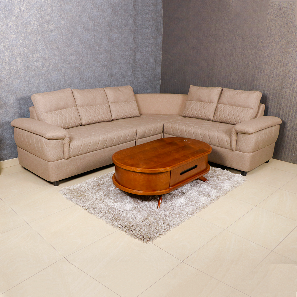 Maark Fabric Corner Sofa 5 Seater Queen Brown Colour Online India - The Maark Trendz Coimbatore