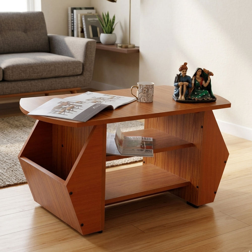 MAARK WOODEN FINISH MAGAZINE COFFEE TABLE