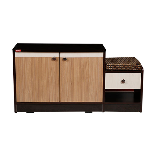 MAARK OLIVE SHOE RACK WITH SEATING