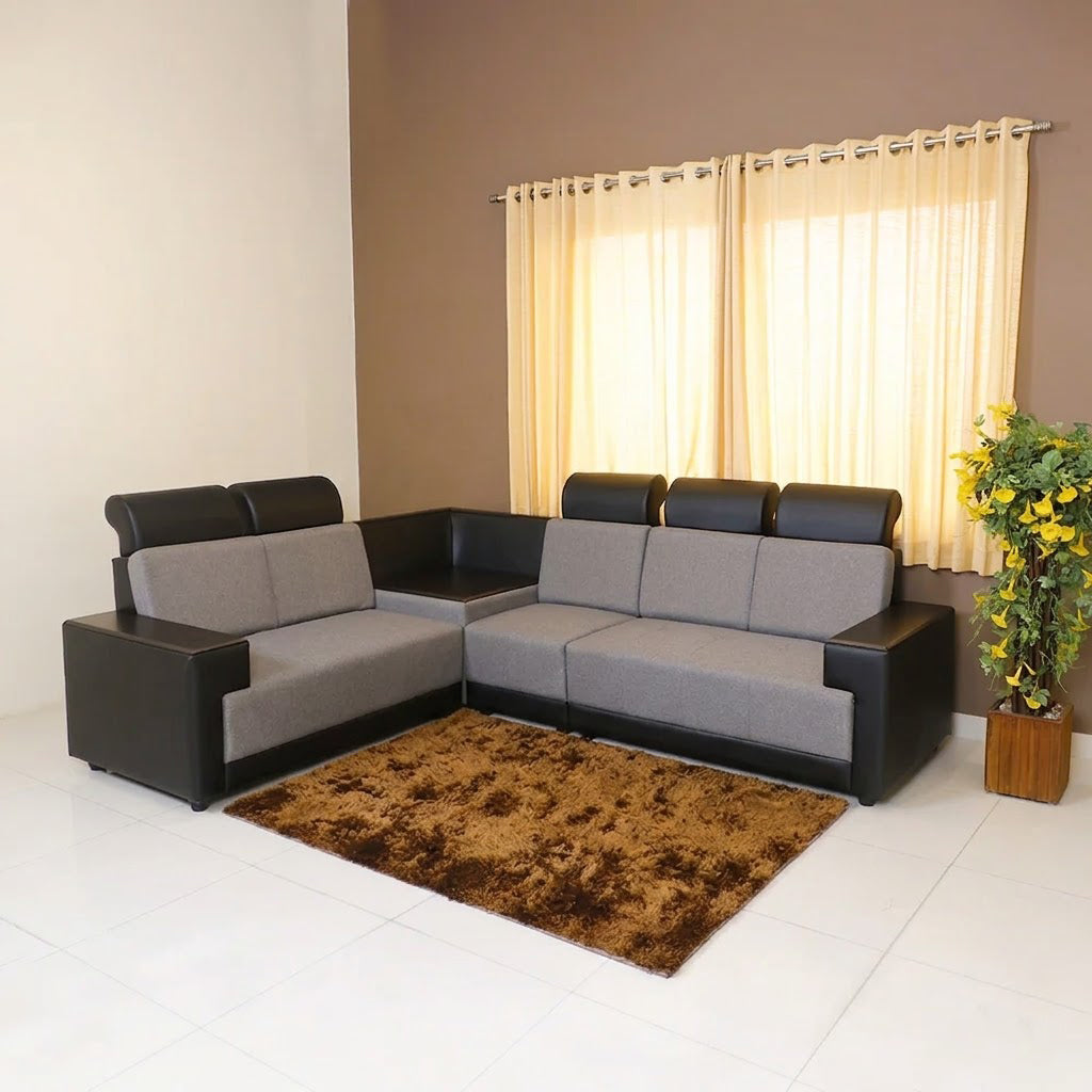 MAARK FABRIC CORNER SOFA 5 SEATER WITH COFFEE TABLE COMBO OFFER