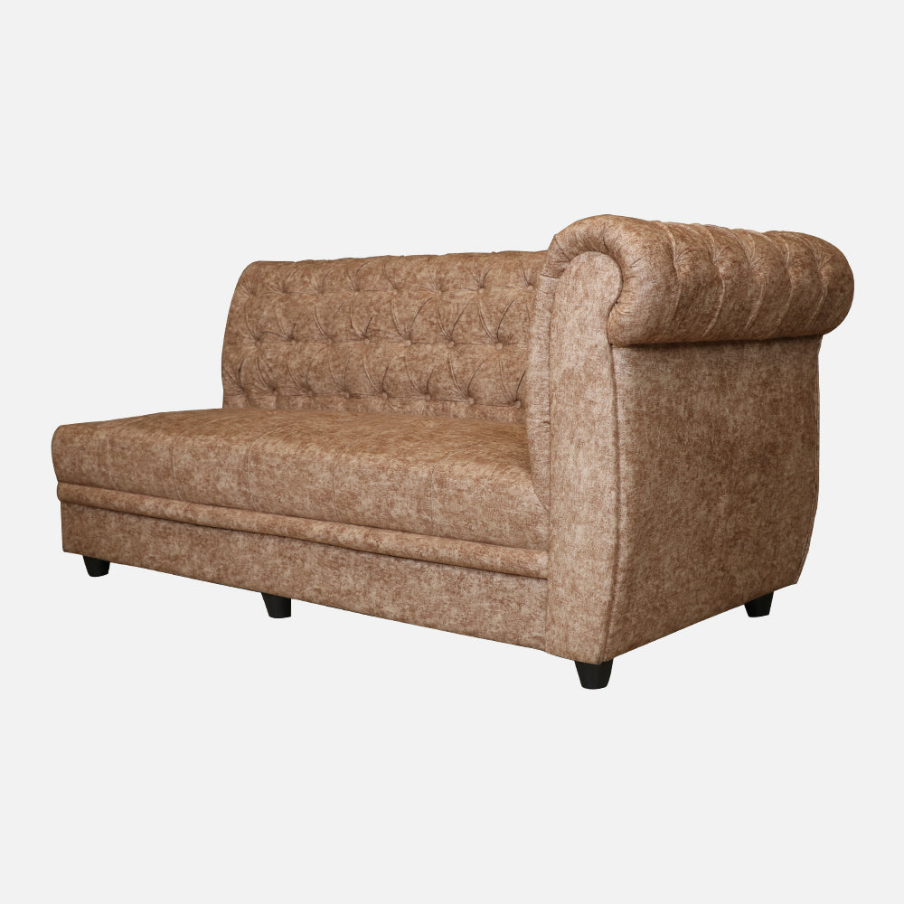 MAARK U SHAPE FABRIC CORNER SOFA 12 SEATER LUX WITH PUFFY BROWN COLOUR