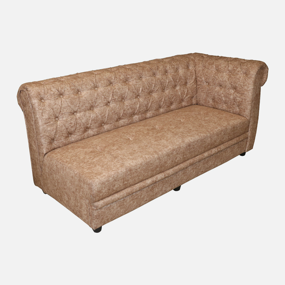 MAARK U SHAPE FABRIC CORNER SOFA 12 SEATER LUX WITH PUFFY BROWN COLOUR