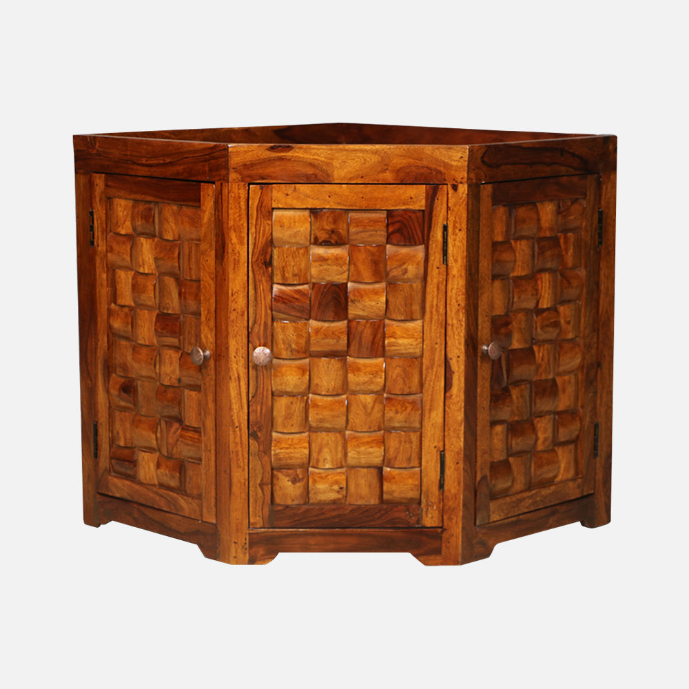 MAARK SHEESHAM WOOD STORAGE CORNER 5028 NATURAL FINISH SV