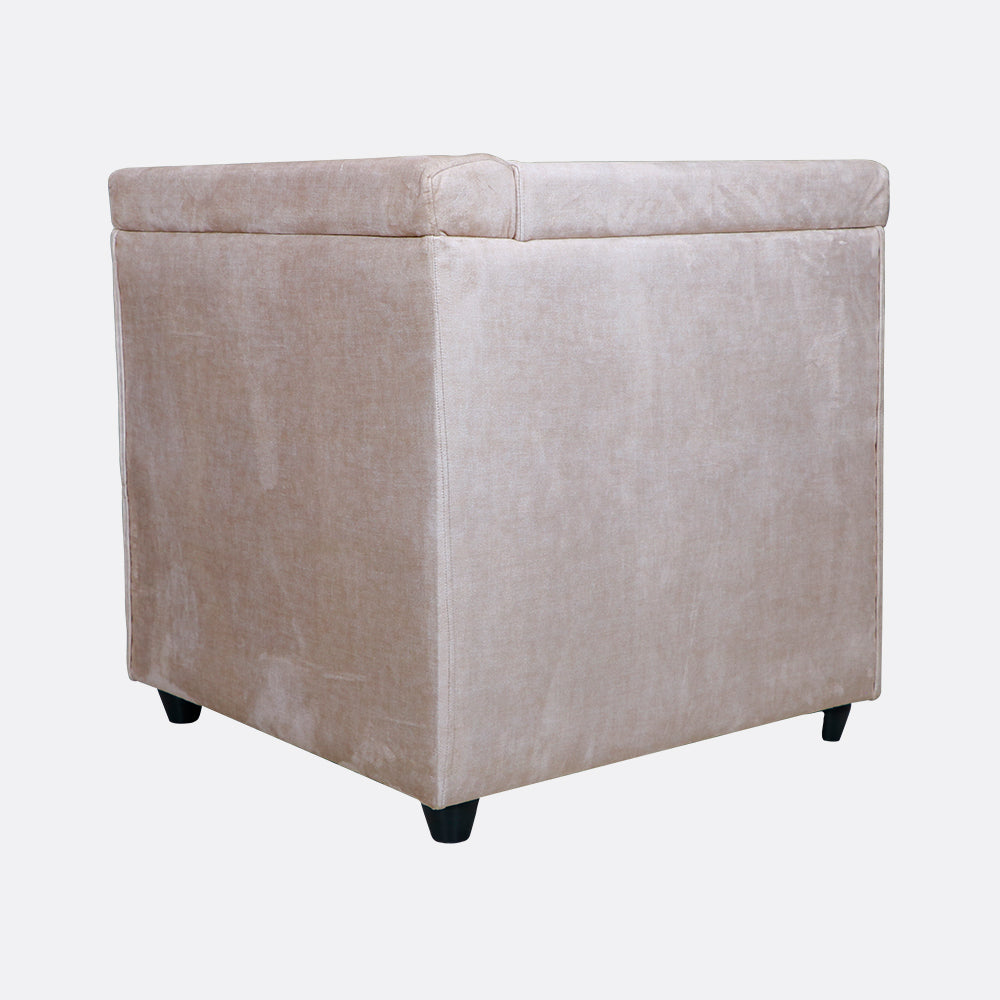 MAARK FABRIC CORNER SOFA 5 SEATER CLASSIC HALF WHITE COLOUR