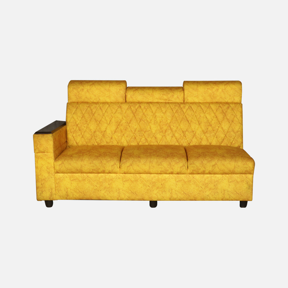 MAARK FABRIC CORNER SOFA 6 SEATER IYARKAI YELLOW COLOUR