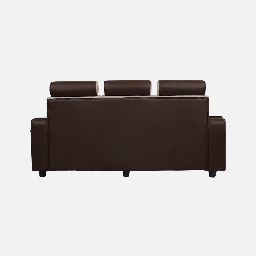 MAARK FABRIC SOFA SET (3+1+1) MAGNA BROWN COLOUR