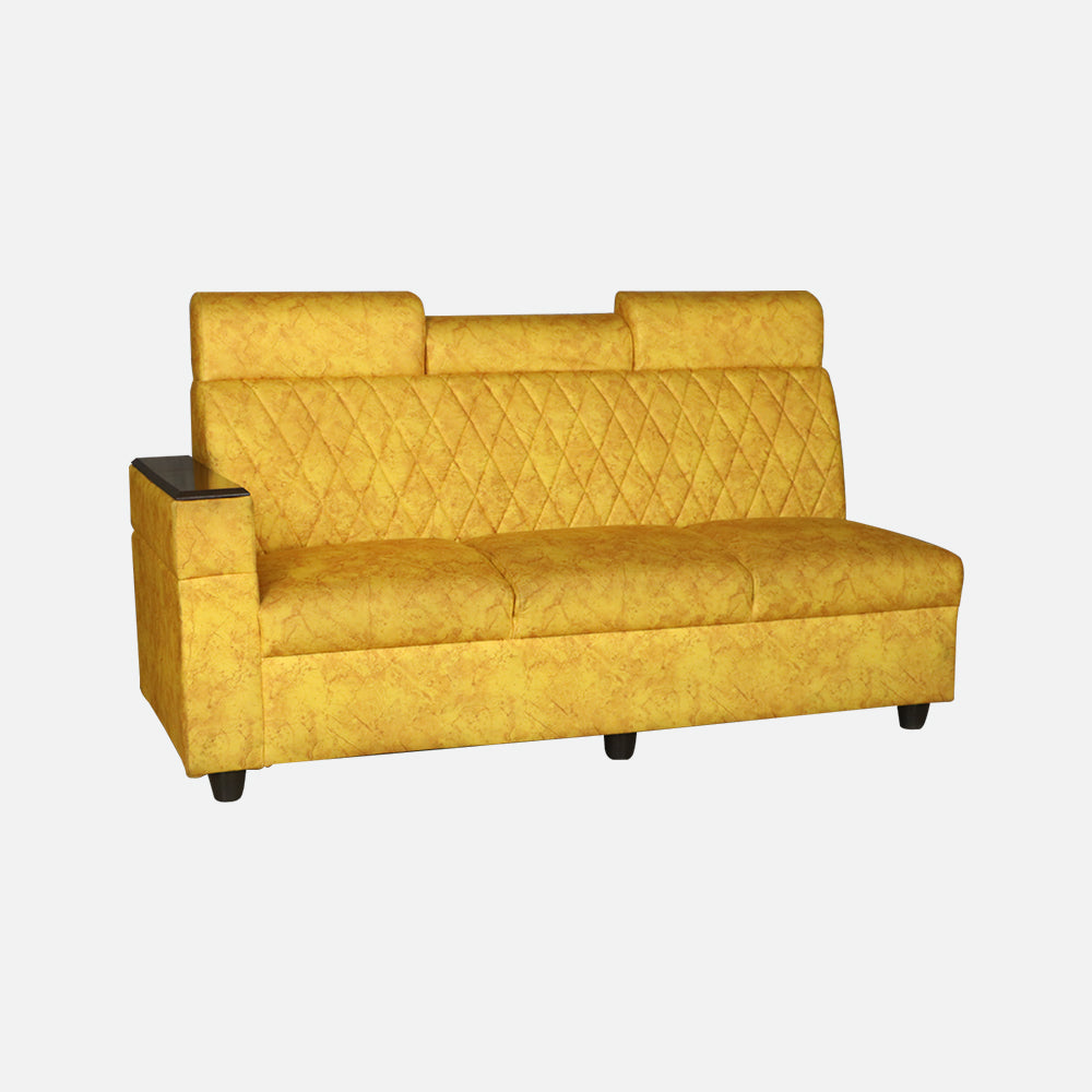 MAARK FABRIC CORNER SOFA 6 SEATER IYARKAI YELLOW COLOUR