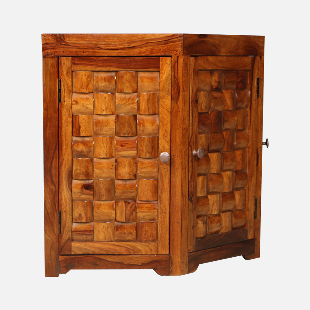 MAARK SHEESHAM WOOD STORAGE CORNER 5028 NATURAL FINISH SV