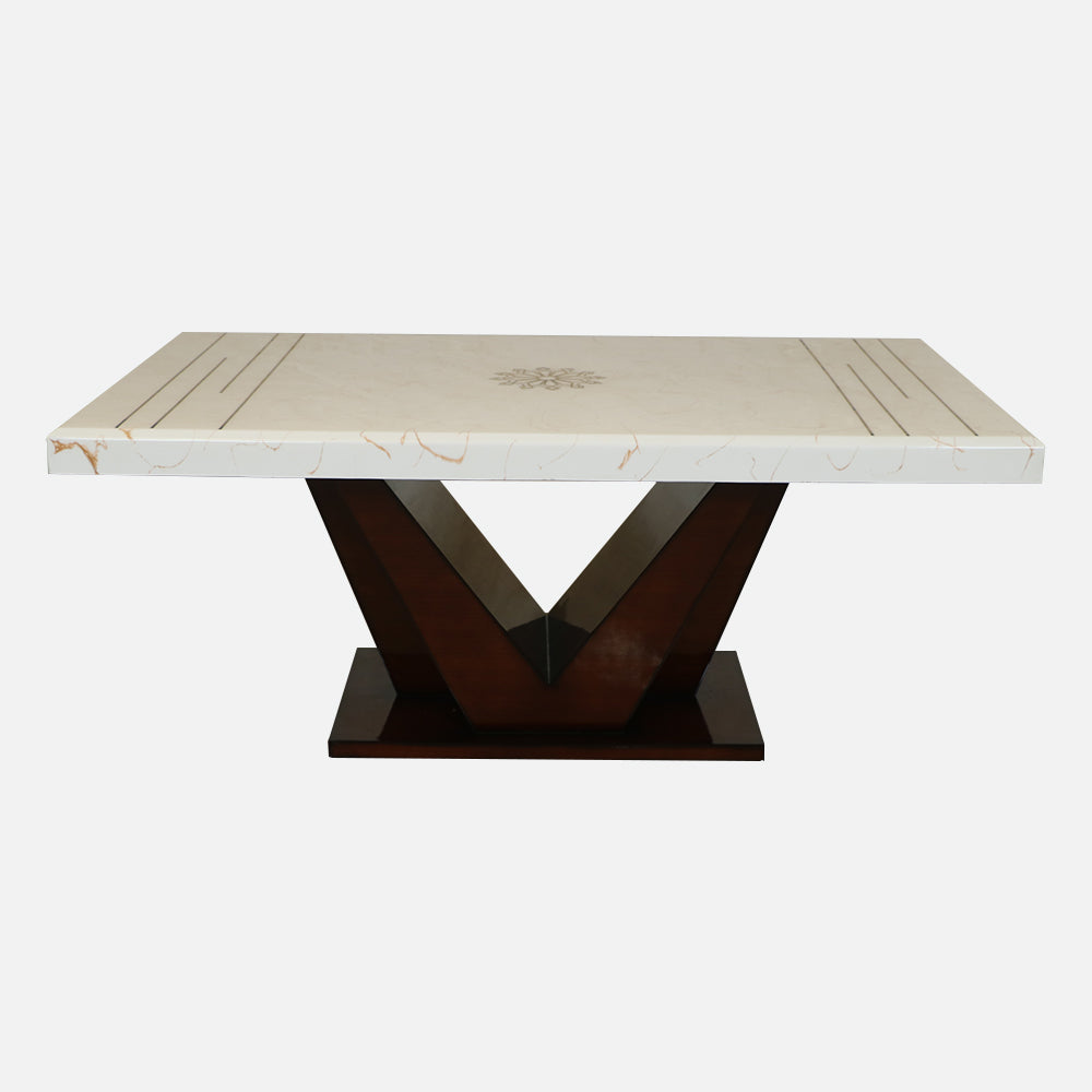 MAARK MARBLE TOP 6 SEATER DINING SET 6040 TD