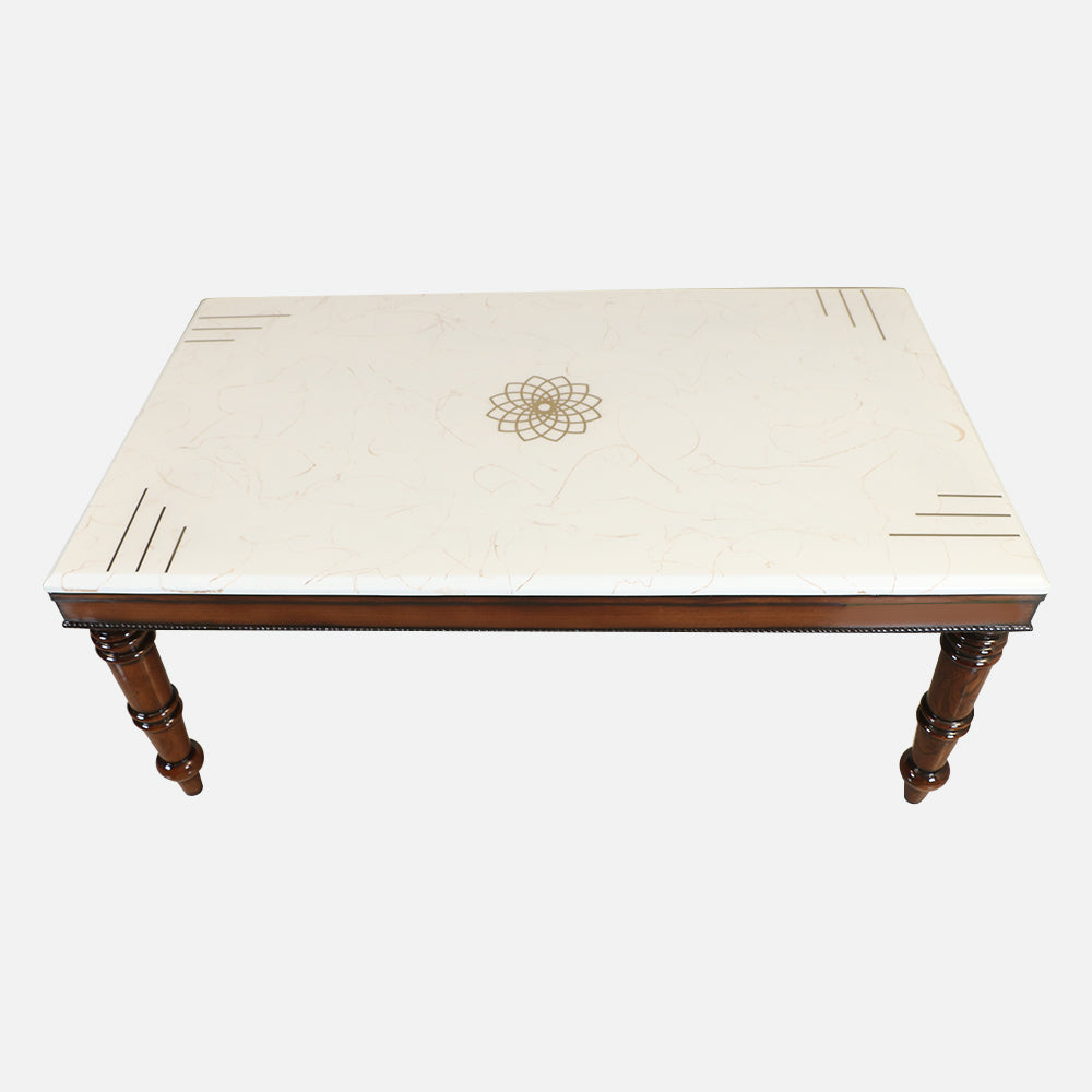 MAARK MARBLE TOP 6 SEATER DINING SET 6044 TD