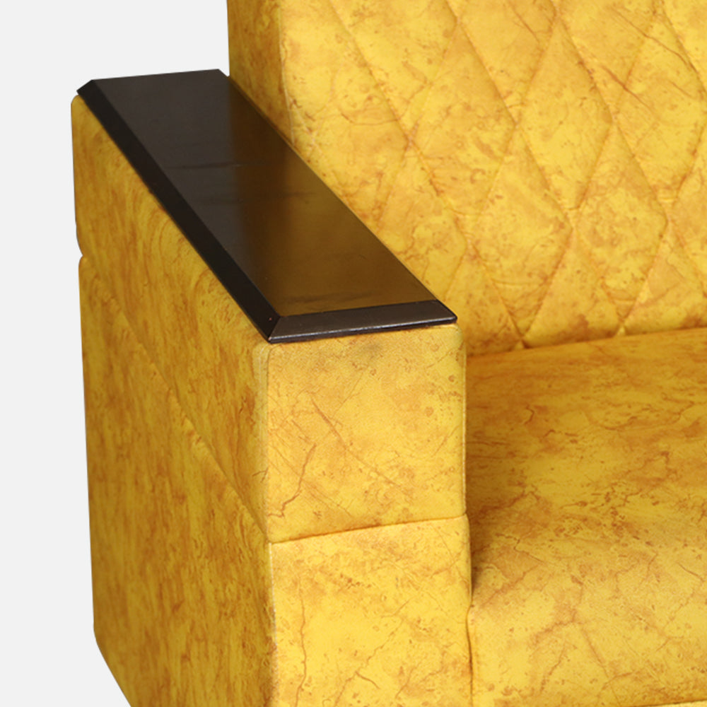 MAARK FABRIC CORNER SOFA 6 SEATER IYARKAI YELLOW COLOUR