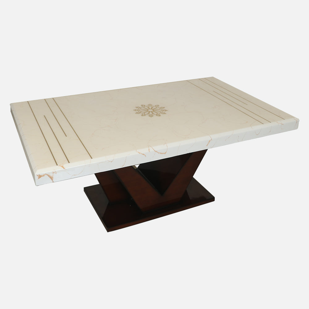 MAARK MARBLE TOP 6 SEATER DINING SET 6040 TD