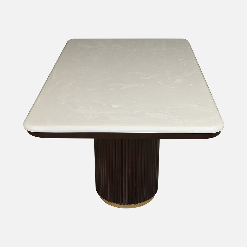 MAARK MARBLE TOP 6 SEATER DINING SET 6001 SM