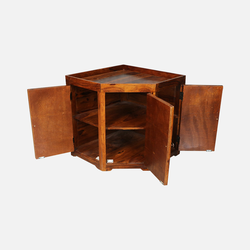 MAARK SHEESHAM WOOD STORAGE CORNER 5028 NATURAL FINISH SV