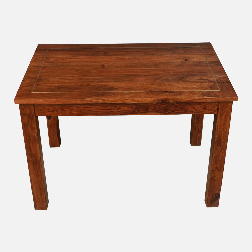 MAARK SHEESHAM WOOD 4 SEATER DINING SET (3.75*2.5) 1107 NATURAL FINISH SV