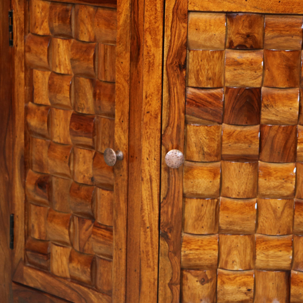 MAARK SHEESHAM WOOD STORAGE CORNER 5028 NATURAL FINISH SV