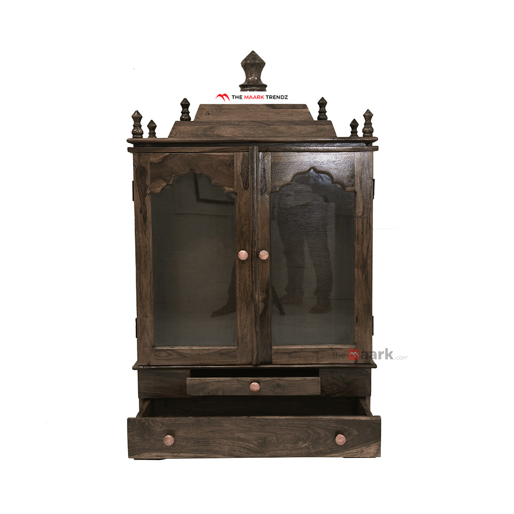 MAARK SHEESHAM WOOD POOJA RACK 1011 STONE FINISH SV