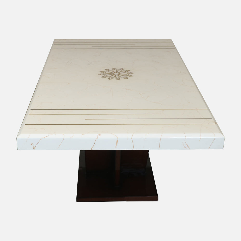 MAARK MARBLE TOP 6 SEATER DINING SET 6040 TD