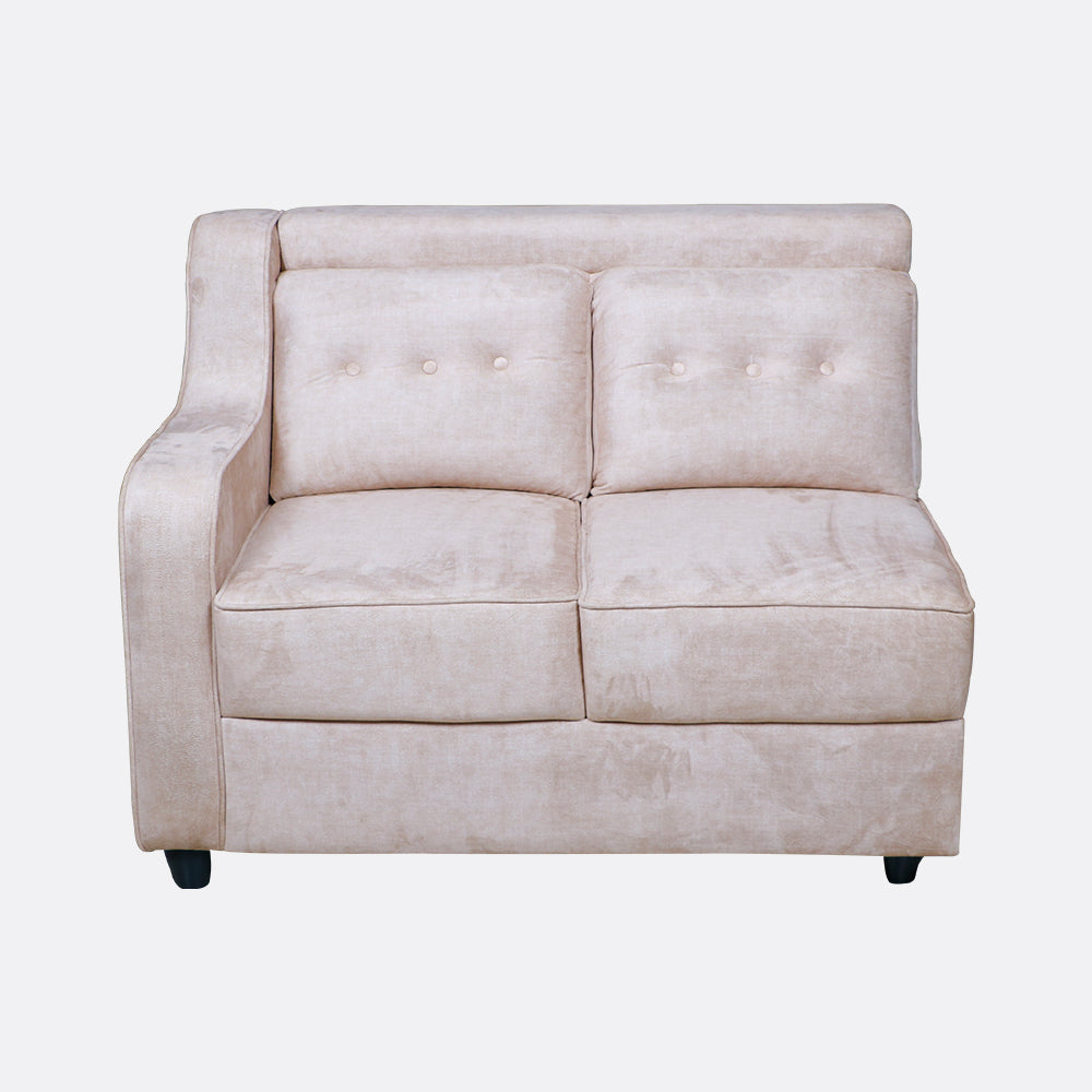 MAARK FABRIC CORNER SOFA 5 SEATER CLASSIC HALF WHITE COLOUR