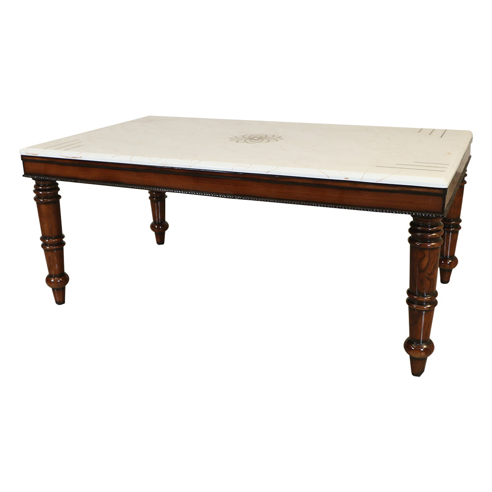 MAARK MARBLE TOP 6 SEATER DINING SET 6044 TD