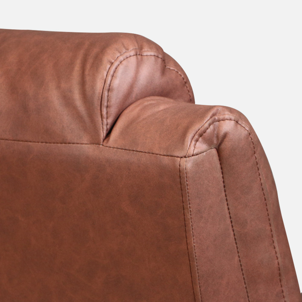 MAARK MANUAL RECLINER FABRIC SOFA SET (3+1R+1R)  MAGILCHI BROWN COLOUR