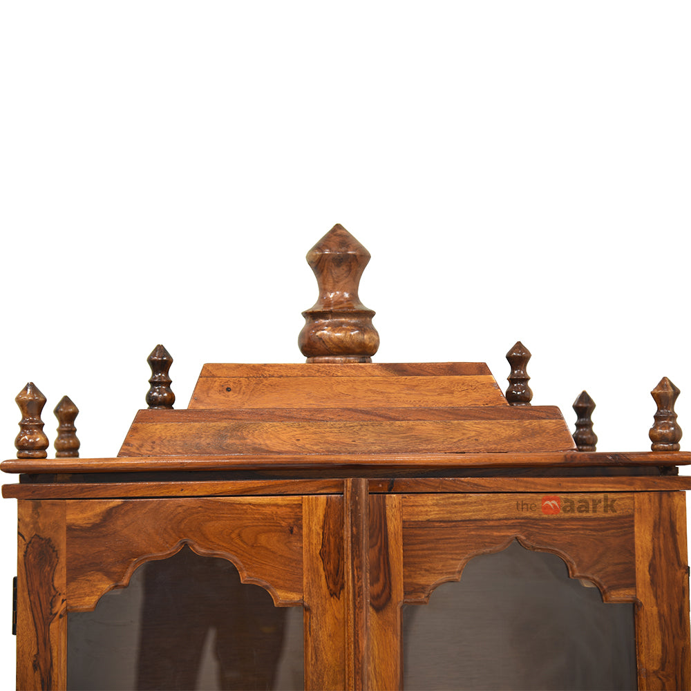 MAARK SHEESHAM WOOD POOJA RACK 1011 NATURAL FINISH SV