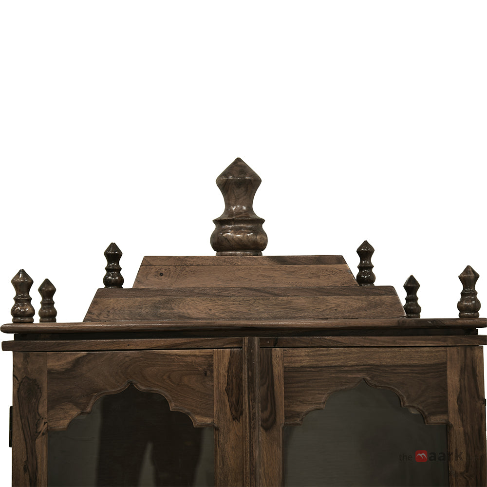 MAARK SHEESHAM WOOD POOJA RACK 1011 STONE FINISH SV