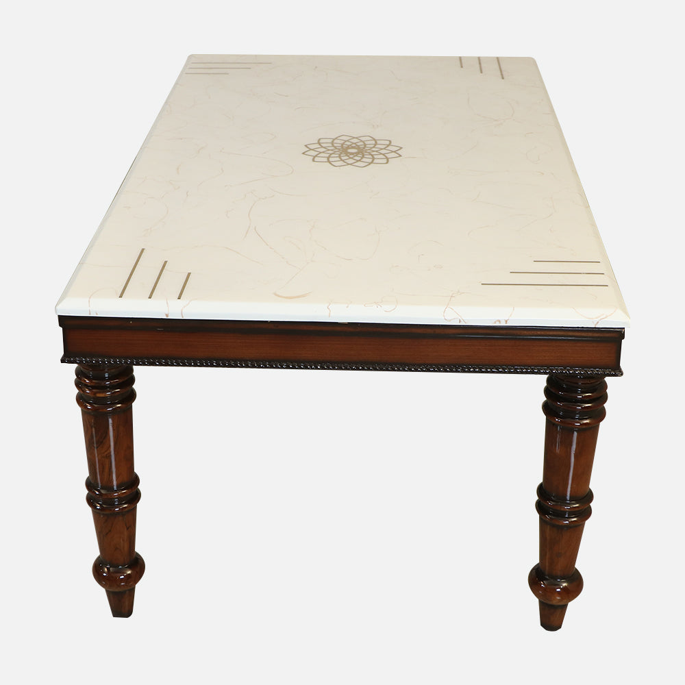 MAARK MARBLE TOP 6 SEATER DINING SET 6044 TD