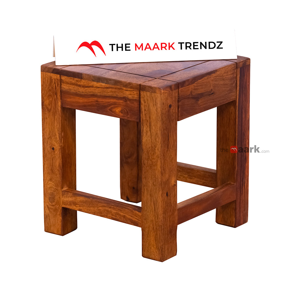 MAARK SHEESHAM WOOD NEST TABLE SET 8500 NATURAL FINISH SV