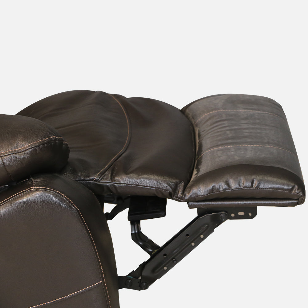 MAARK MANUAL RECLINER LEATHER SOFA THREE SEATER F8753-1015 WINE COLOUR HT