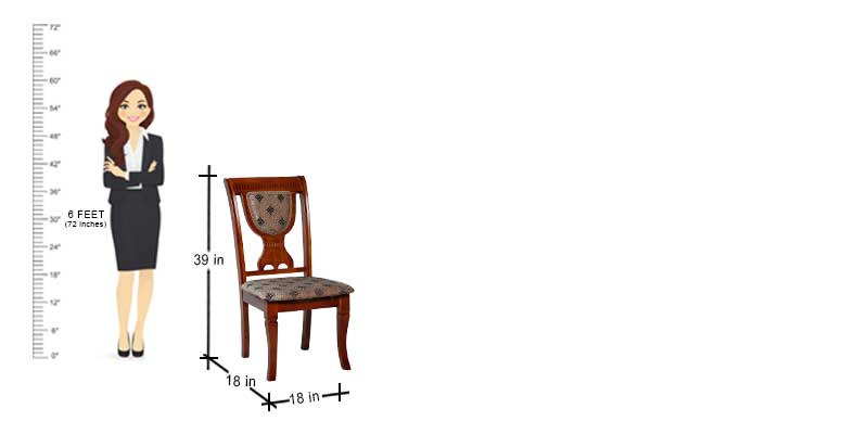 MAARK WOODEN TOP 6 SEATER DINING SET 618-902 HT