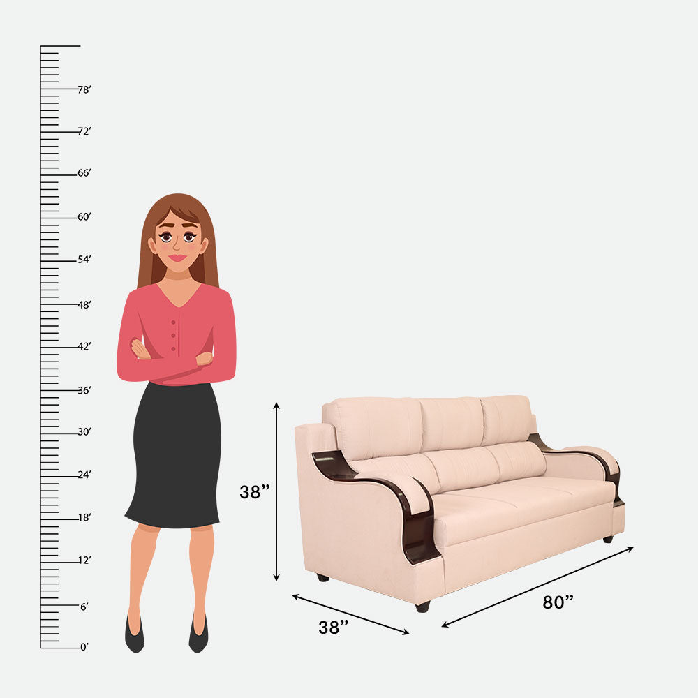 MAARK FABRIC SOFA SET (3+1+1) LOUIS